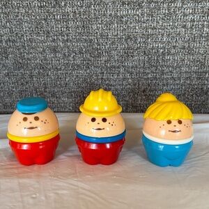 Little Tikes Toddle Tots Figures Vintage Construction Hat Yellow Hat Worker Girl